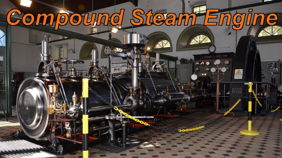 Sulzer Tandem Compound Steam Engine Driving A Flywheel Generator