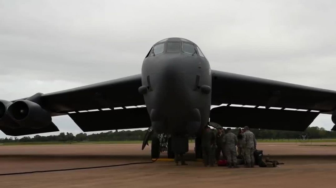 B-52 Bomber Loading Bombs, Takeoff & Landing at RAF Fairford