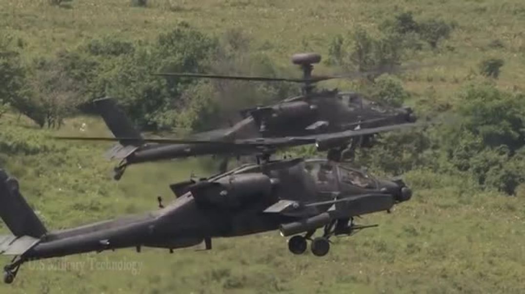 Military Helicopter AH64 Shows Monstrous Power & Capability