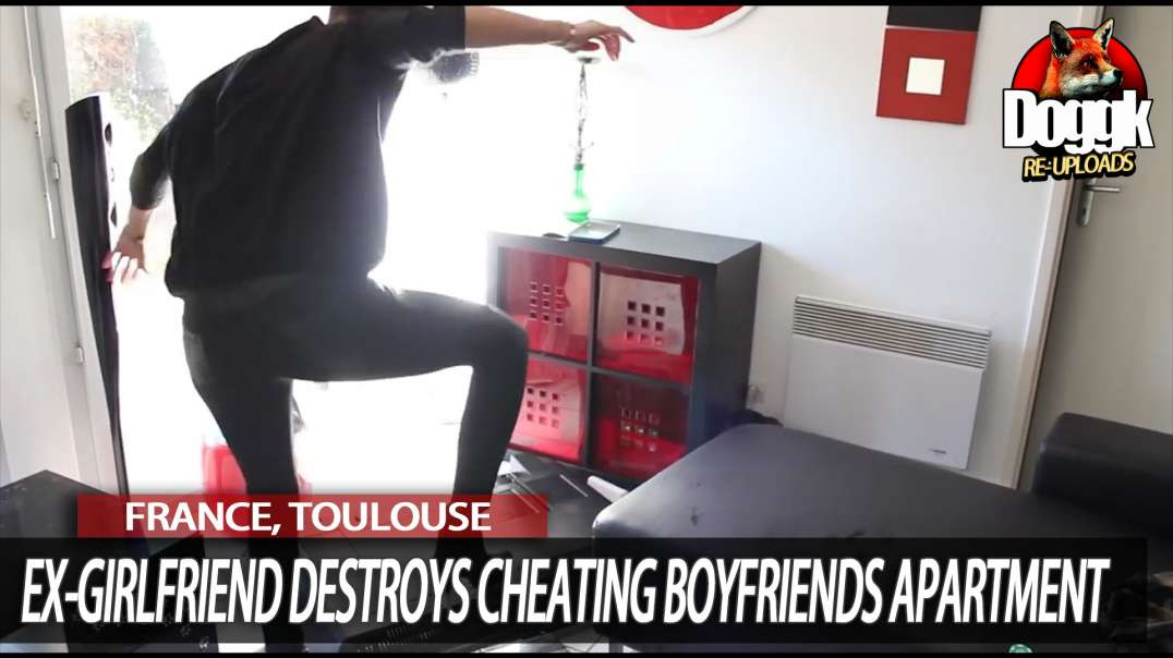 WOMAN DESTROYS APARTMENT OF CHEATING EX-BOYFRIEND (FRANCE, TOULOUSE)