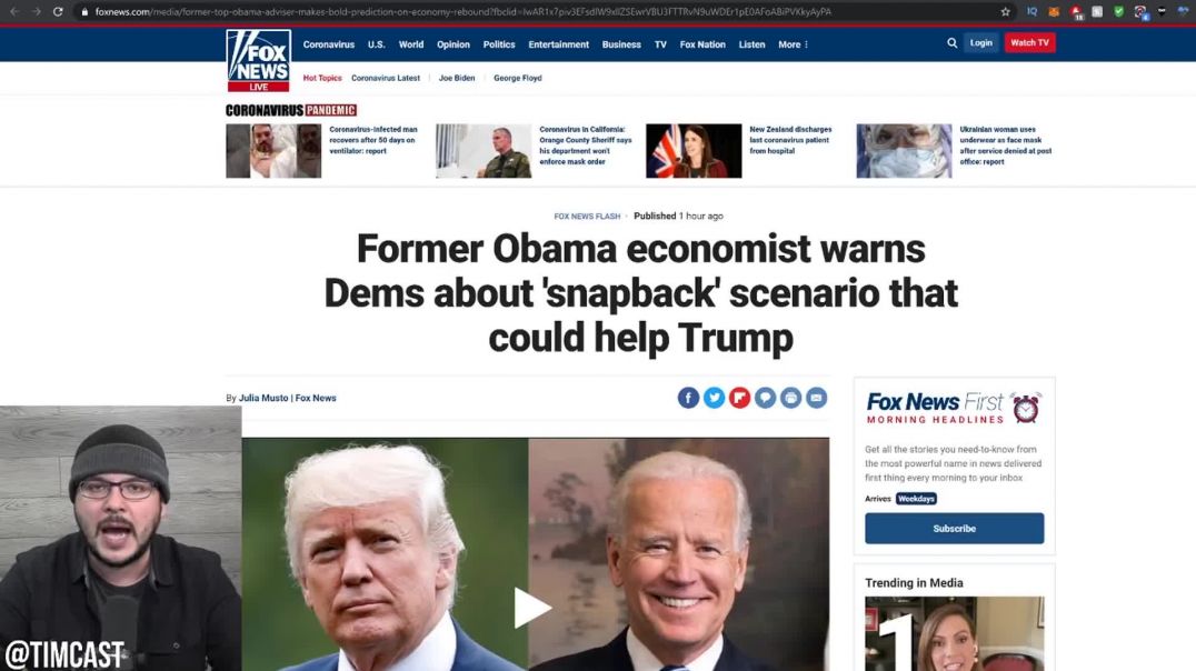 Tim Pool: Democrats Admit They Are Scared That The Economy Will Recover And HELP Trump