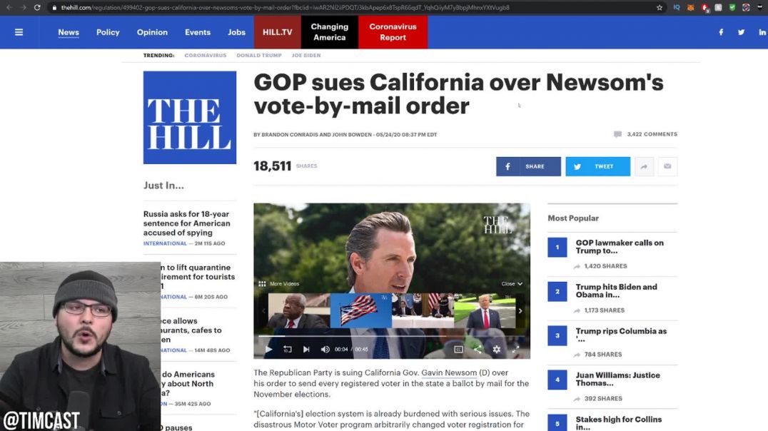 GOP Launches Lawsuit Against California For Pushing Mail in Voting, Election CORRUPTION Is Real