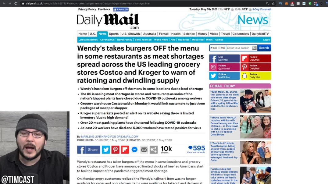 Tim Pool: Food Rationing Has Begun As Supply Chain BREAKS, Burgers Dropped From Menu, Stores RESTRIC