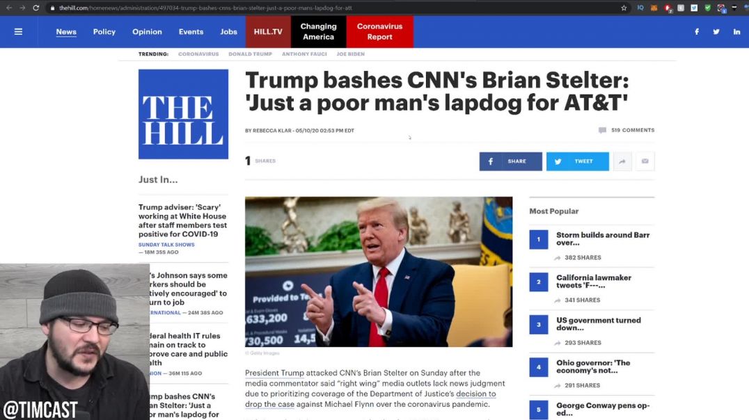 Tim Pool: Trump SLAMS CNN's Brian Stelter, Calls Him A Lapdog, Chuck Todd Gets CAUGHT Pushing F