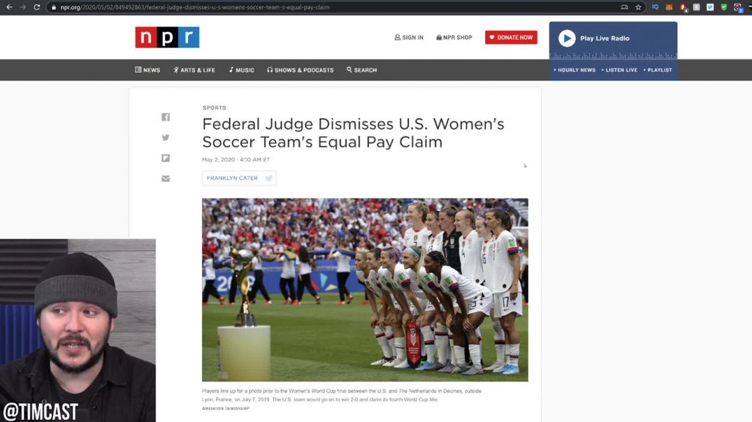 Tim Pool: Womens Soccer LOSES Equal Pay Lawsuit In Major Facepalm, THEY NEGOTIATED THEIR OWN PAY