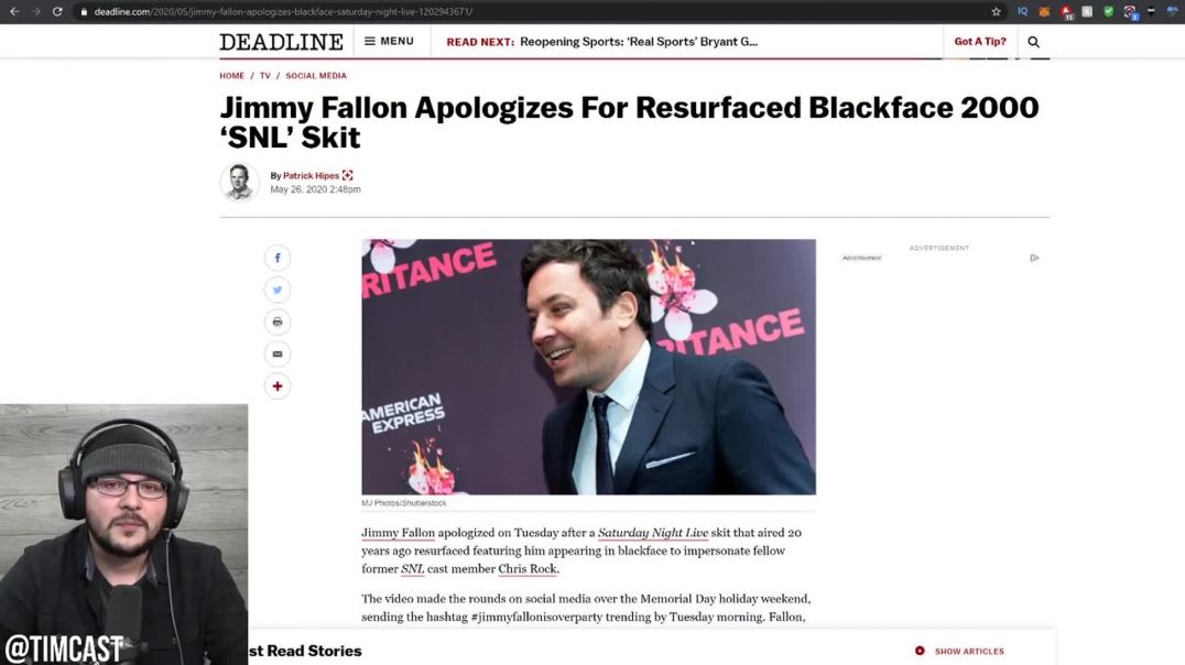 Tim Pool: Jimmy Fallon Bends The Knee To Leftist Outrage 20 YEARS After SNL Skit