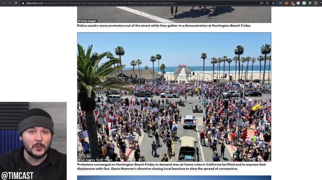 Tim Pool: THOUSANDS Protest In California City Demanding The Lockdown END, Democrat Shuts ENTIRE Cit