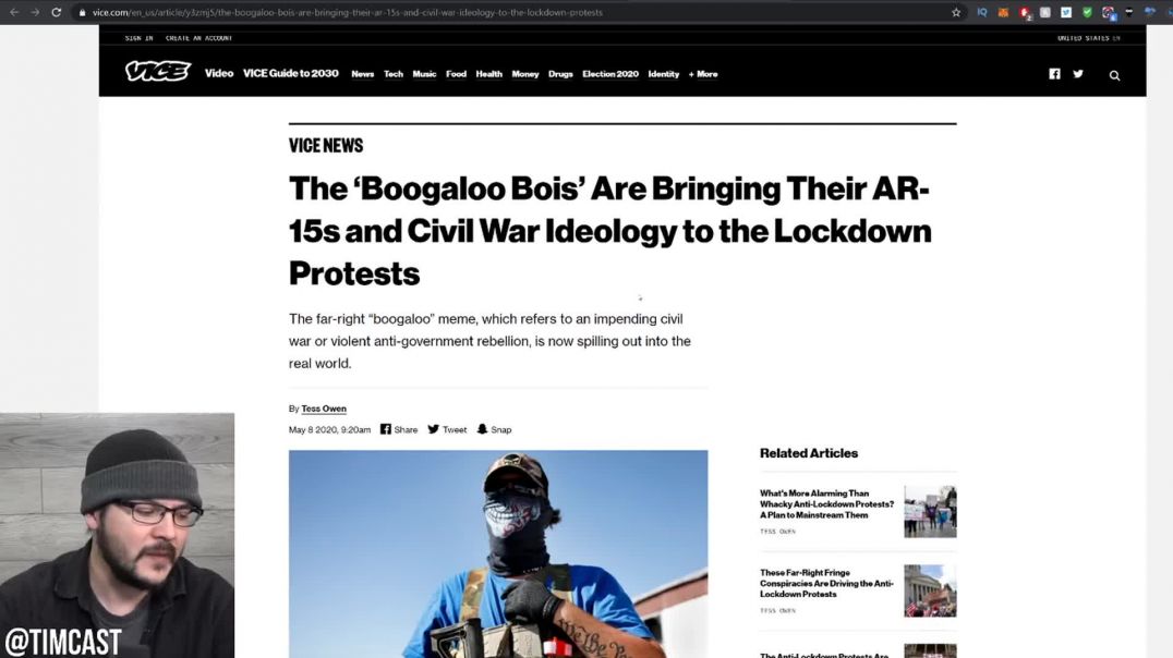 Tim Pool: VICE Warns Of The Armed  Boogalo Bois  Calling For Civil War In The  Boogaloo Movement