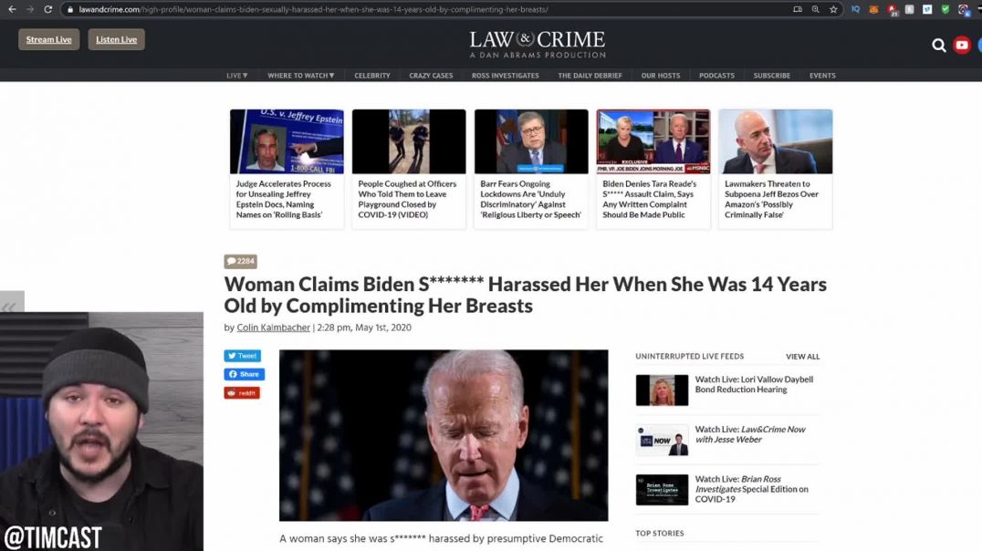 Tim Pool: ANOTHER Woman Is Accusing Biden, WaPo Says Media Is Biased FOR The Right And Leftists Blam