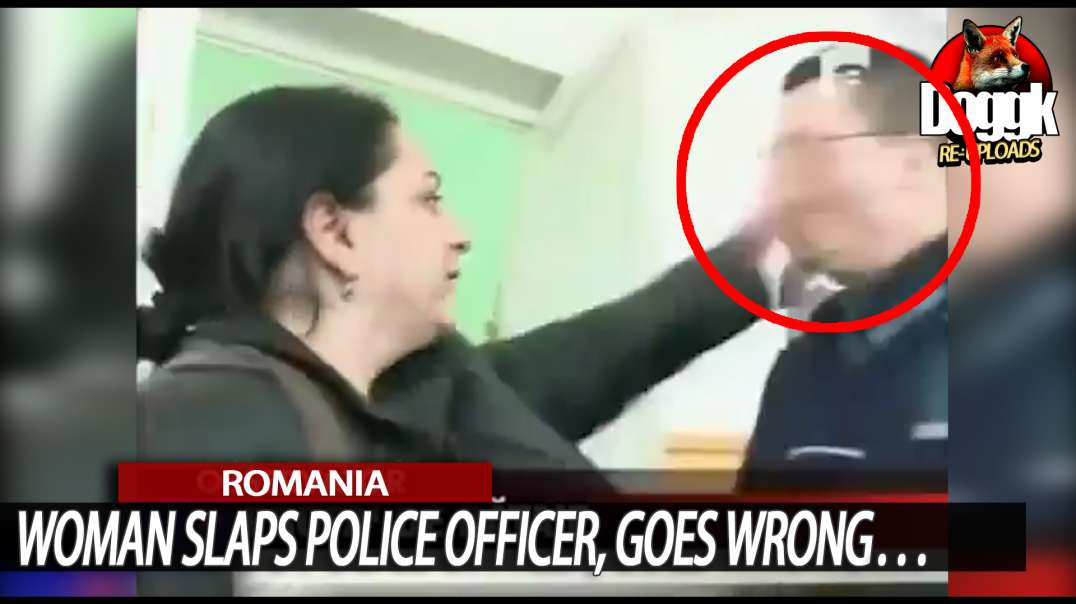 WOMAN SLAPS POLICE OFFICER, GOES WRONG.... (ROMANIA)