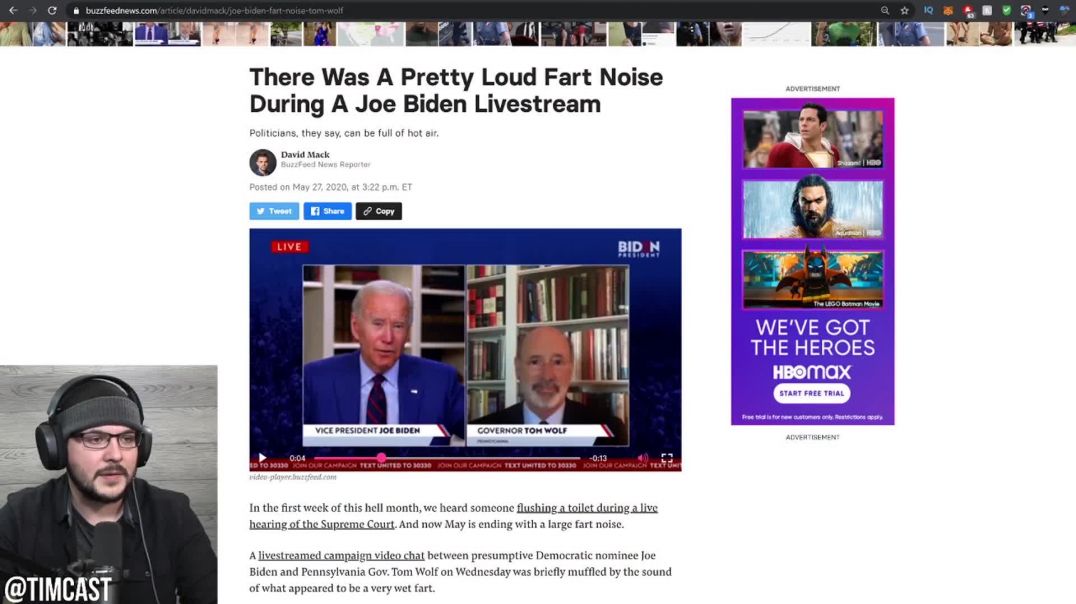 Tim Pool: Joe Biden Rips MASSIVE Fart Live During Interview And We Laugh At it For 15 Minutes