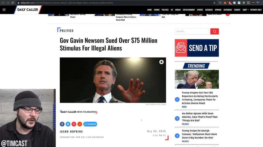 TIm Pool: Judicial Watch SUES California Governor For Trying To Give Illegal Immigrants $75 Million