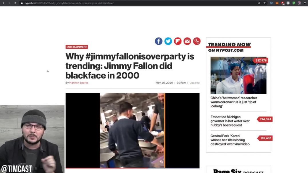 Tim Pool: Jimmy Fallon is FINALLY Canceled Over 20 year Old Sketch, #JimmyFallonIsOverParty trends N