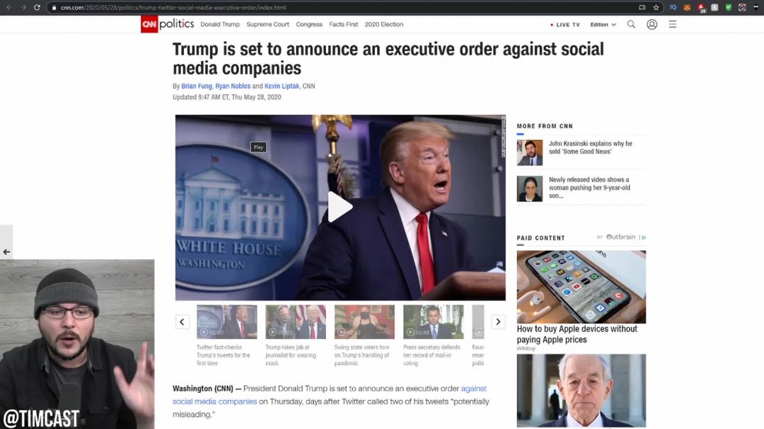 Tim Pool: Trump Launches NUCLEAR Option Over Social Media Censorship Of Conservatives, Targets Secti