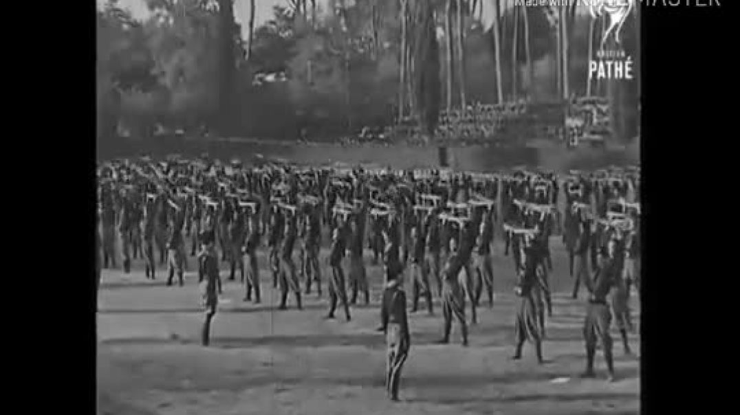 ⁣Athletic exhibition in Rome during the fascist regime