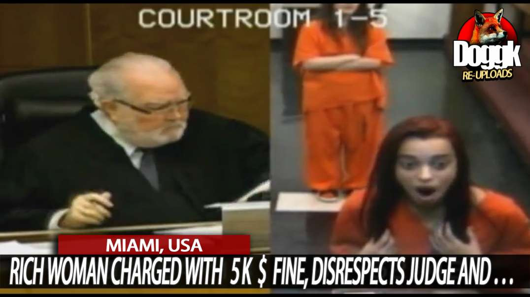 RICH WOMAN CHARGED WITH 5000 $ FINE, DISRESPECTS JUDGE AND... (MIAMI, USA)