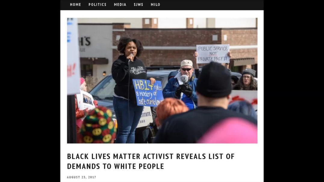 Black Lives Matter Says "Give Us Free Houses Whitey!"