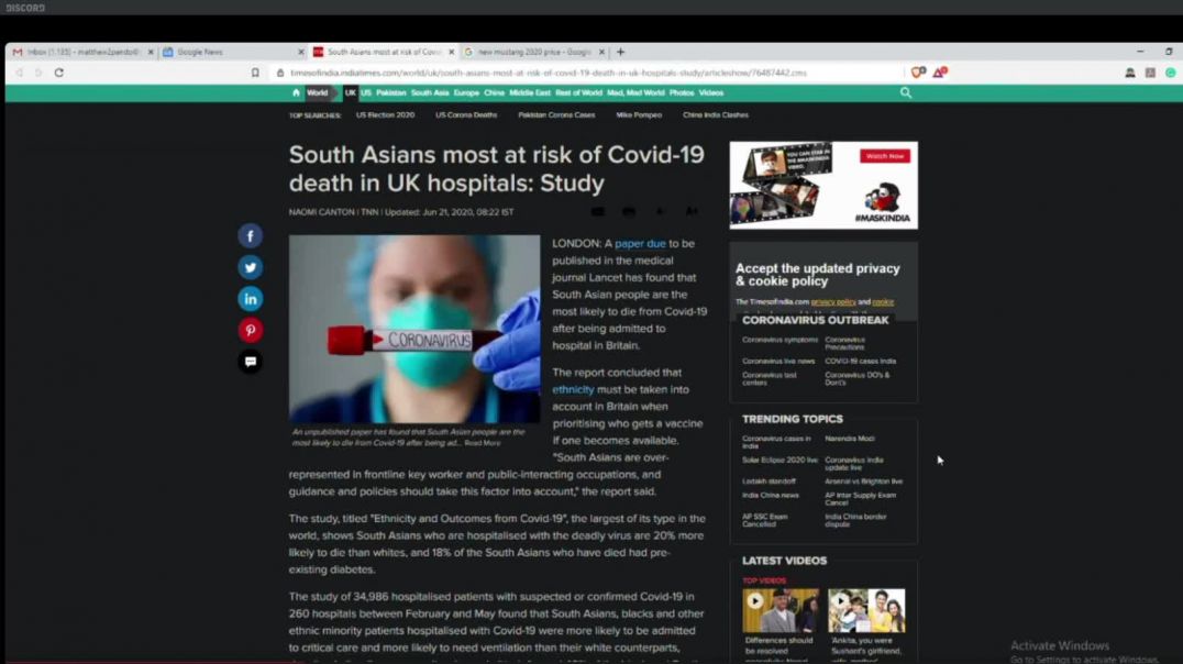 South asians suffering from "greater death rate" of COVID in UK