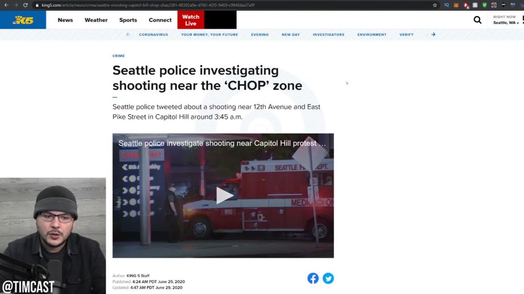 Seattle's CHAZ hit With 5th Shooting In A Week, Armed Couple Defend Property as 500 BLM Trespas