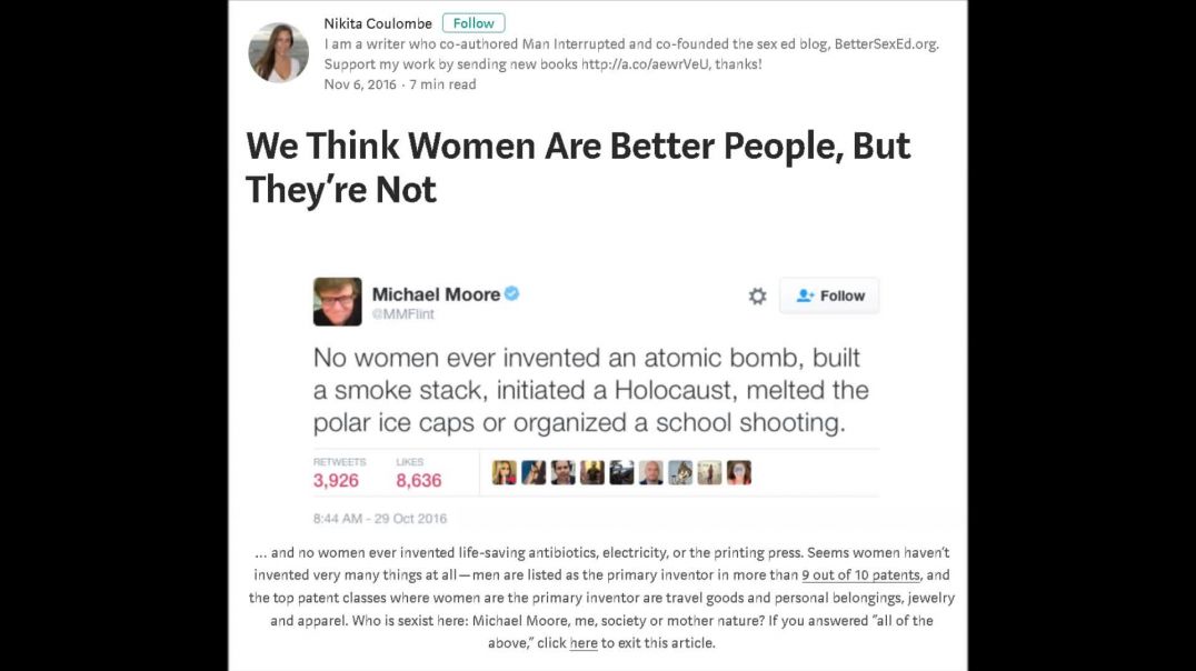 Women Are "NOT" Better Than Men