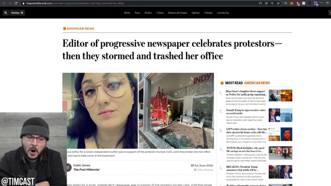 Leftist Journalist SHOCKED That the Rioters Destroyed Her Office, Journalists Are NOT Special