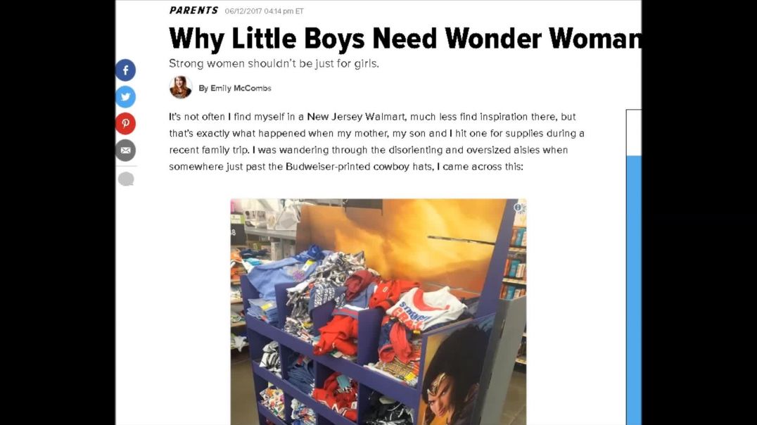 Huff Post Writer Wants Son To Be Wonder Woman - Good Lord!