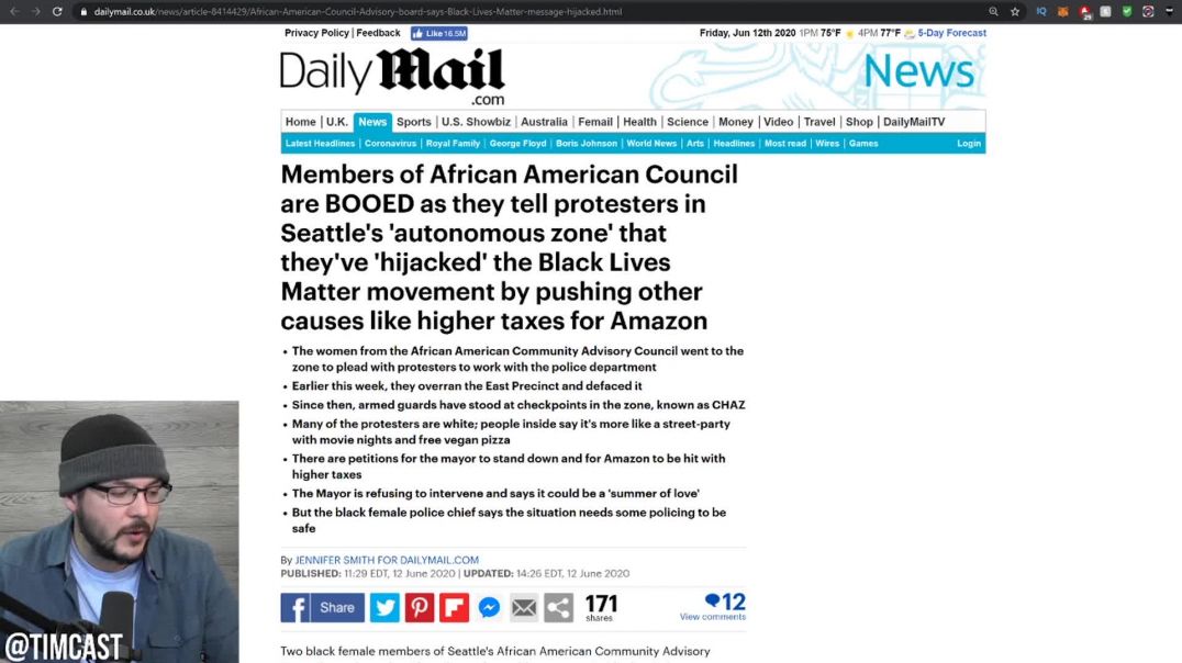 Tim Pool: African Council BOOED By Far left After Accusing Them Of Hijacking Black Lives Matter