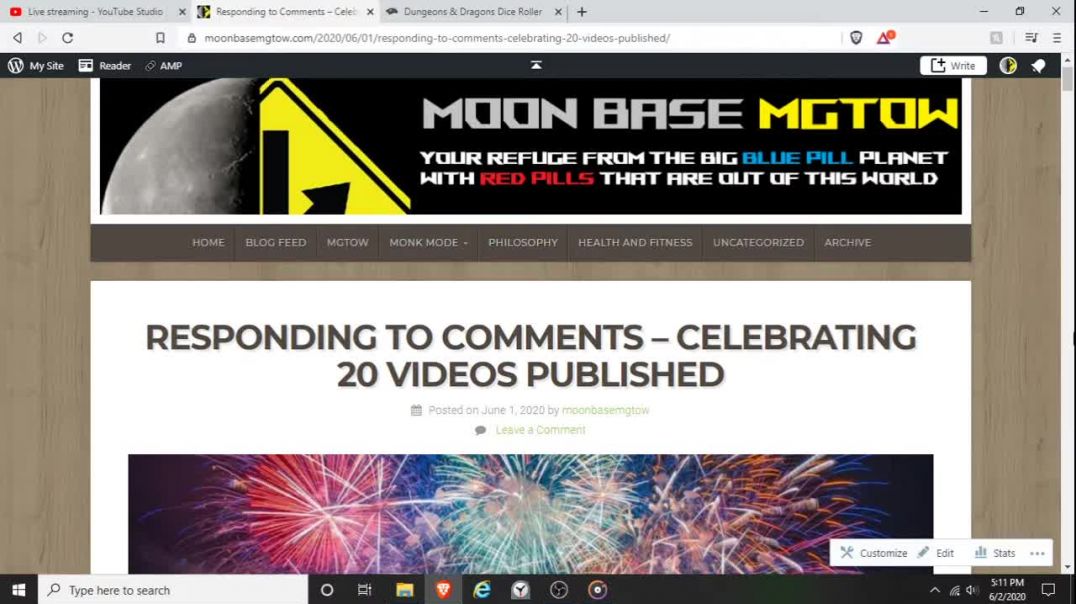 [VOD] 20 Videos Celebration LIVE! - Responding To Comments