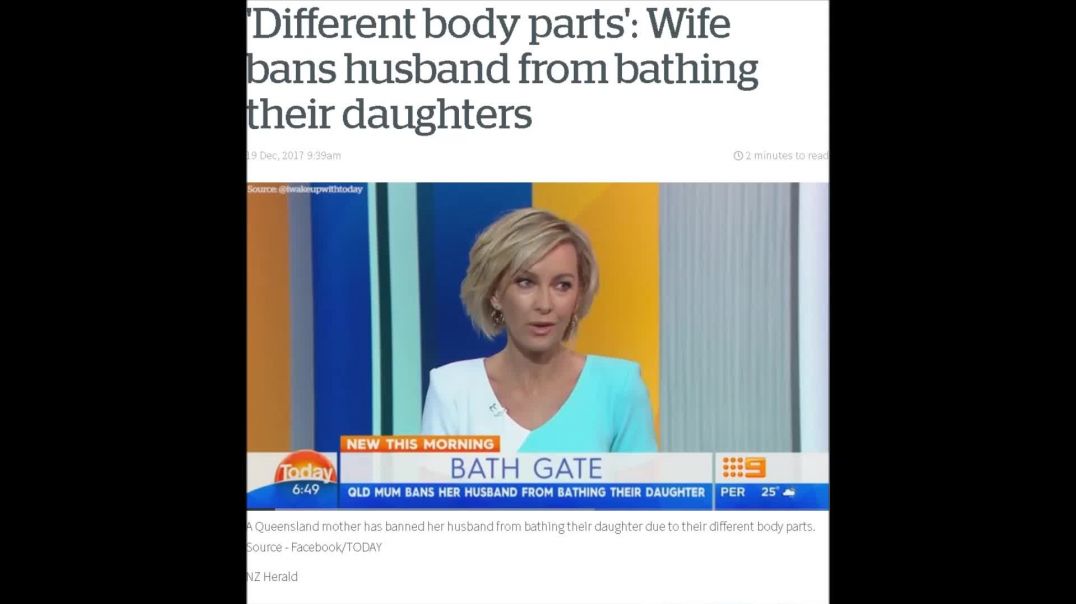 Men Are Pedos, Can't Bathe Their Own Kid!