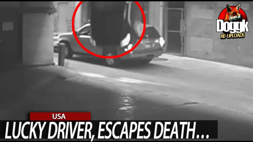 LUCKY DRIVER, ESCAPES DEATH... (USA)