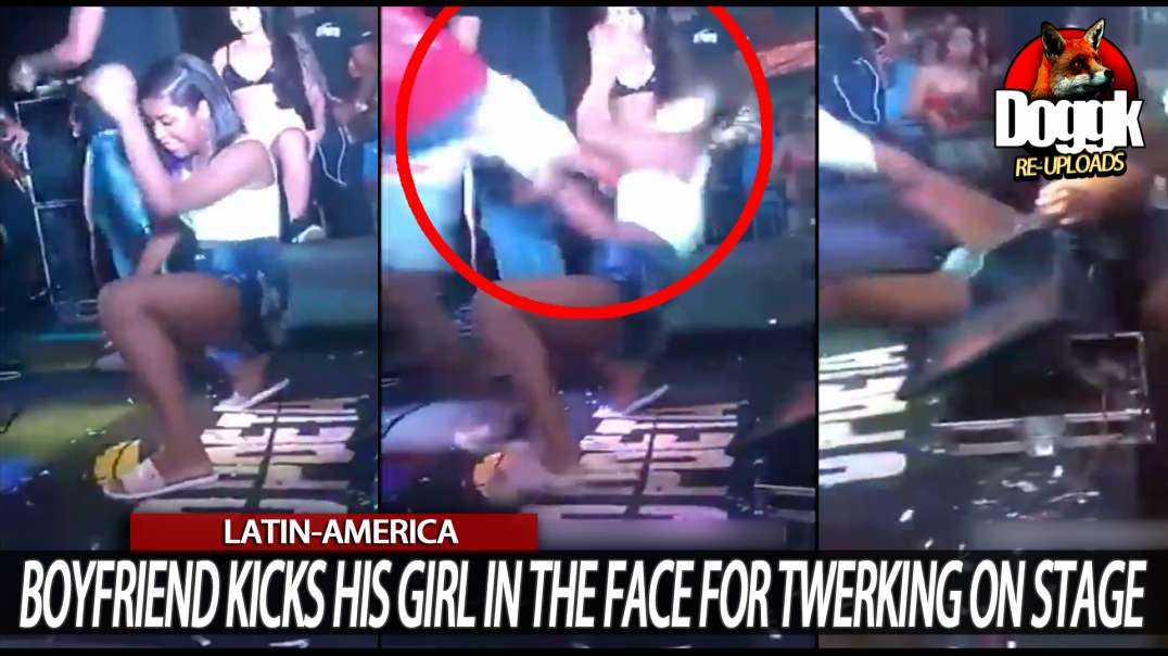 BOYFRIEND KICKS HIS GIRL in THE FACE for TWERKING ON STAGE.. (LATIIN- AMERICA)