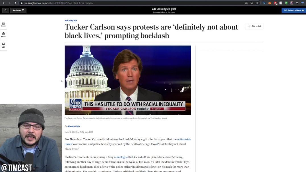 Woke Mob Comes For Tucker Carlson For Criticizing BLM, News Orgs PURGE Staff in Culture Revolution