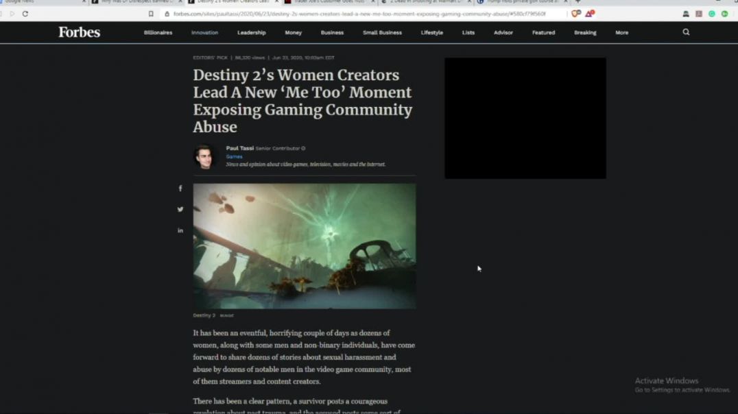 Destiny 2 community gets metoo'd: Chat with AlcoholicGaming