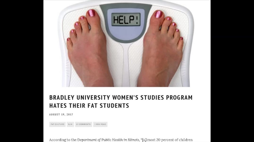 Fat Chicks Should Be Fat Says University - Of Course