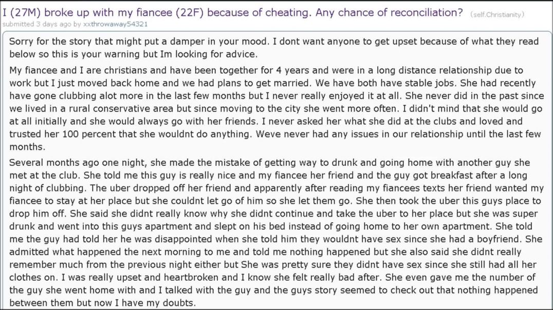 Dudes GF Cheats, But He Wants Her Back - Cuck Loser!