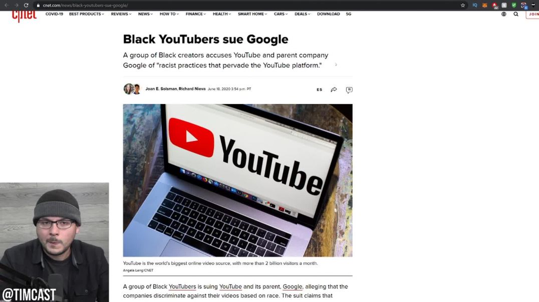 Tim Pool: Black Youtubers Are Suing Google For Discrimination, This Could END Censorship On Youtube