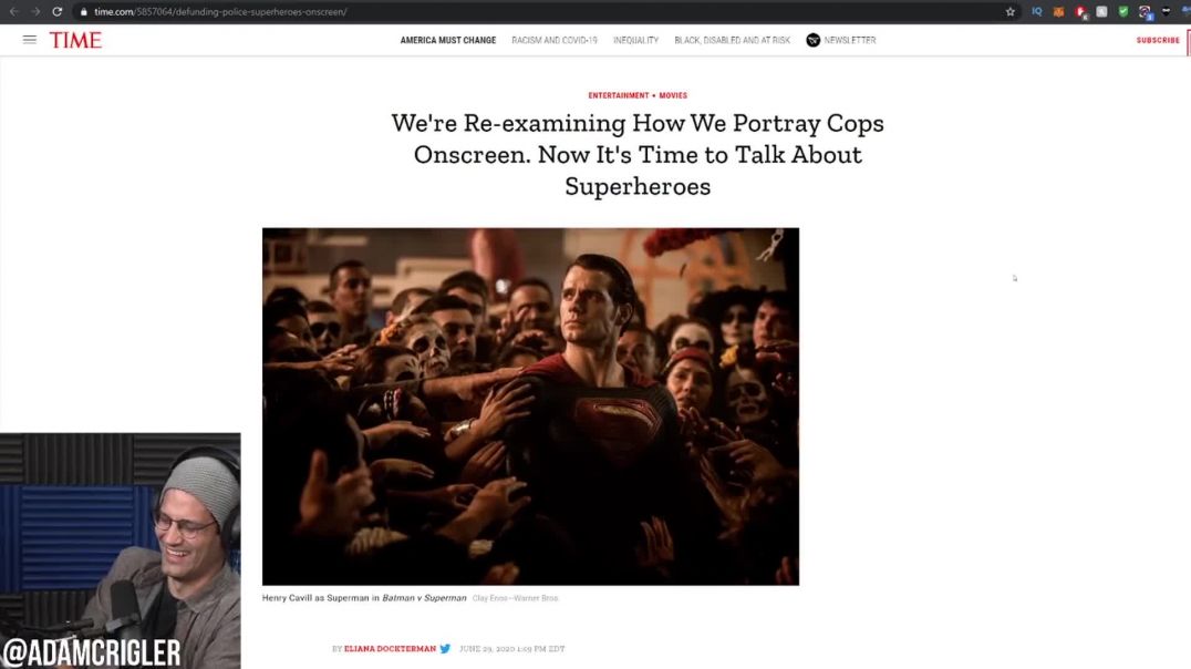 Time Magazine Says That Superheroes Are Like Racist Cops Or Something