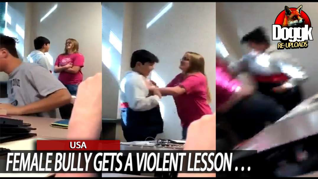 FEMALE BULLY GETS A VIOLENT LESSON... (USA)