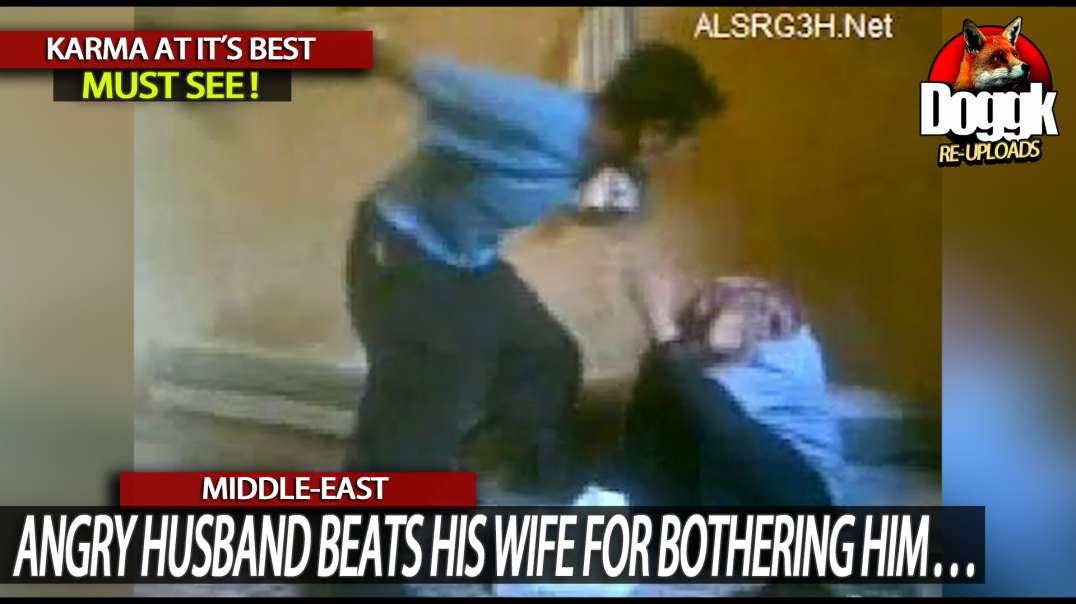 ANGRY HUSBAND BEATS HIS WIFE FOR BOTHERING HIM... "FUNNY" (MIDDLE-EAST)