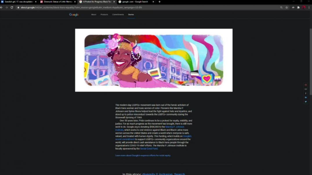 Google celebrates Black Trans Lives matter as if that was a thing