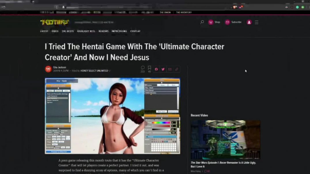 I Tried the Hentai game with the  "Ultimate Character Creator" and now I need Jesus