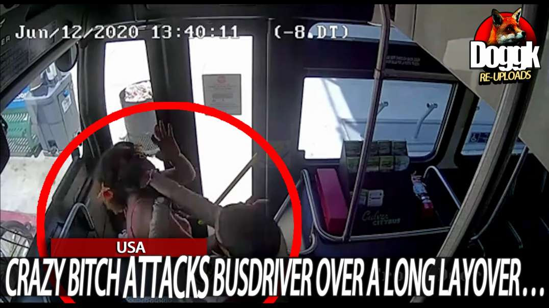 CRAZY BITCH ATTACKS BUS DRIVER OVER A LONG LAYOVER.. (USA)