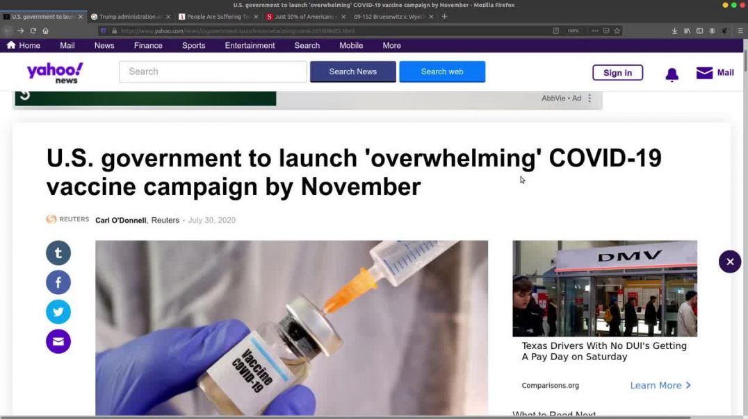 Trump Admin Announces Massive Vaccine Propaganda Campaign.  MSM Apparently Hates Vaccine Skeptic