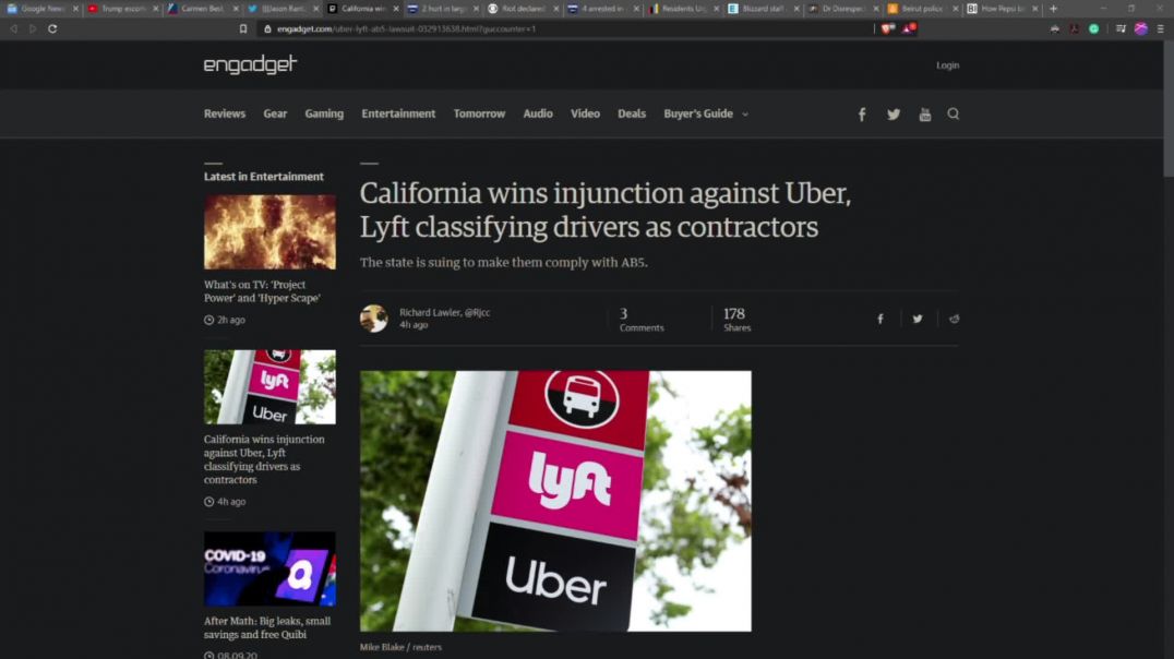 Cali govt tries to kill gig economy via Uber and Lyft