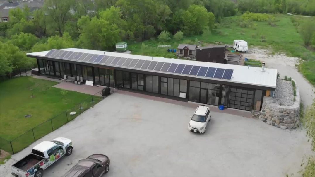 Man Living in a Sustainable & Innovative Earthship Home