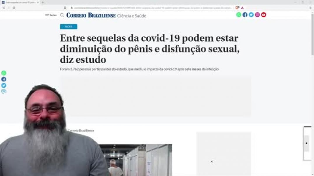 Diminuição do pênis e disfunção sexual, esta entre as sequelas da covid19 diz estudo (e muita apelação kkkkkk)