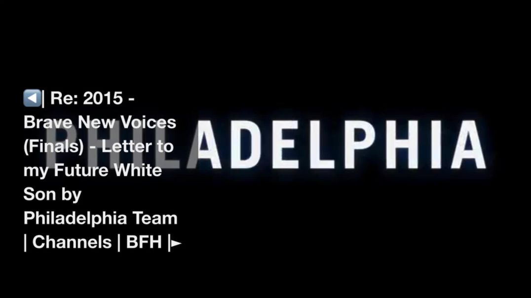 ◀| Re:  2015 - Brave New Voices (Finals) - Letter to my Future White Son by Philadelphia Team | Channels | BFH |►