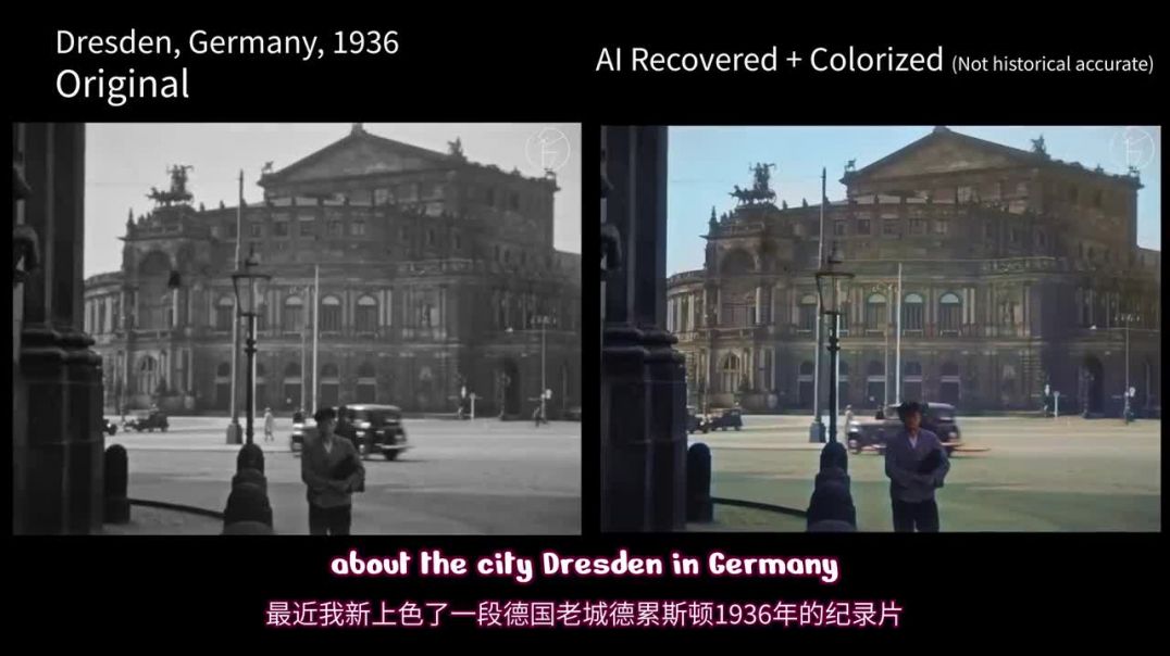 Pre-war City of Germany in 1936, Dresden Documentary 【AI Recovery】