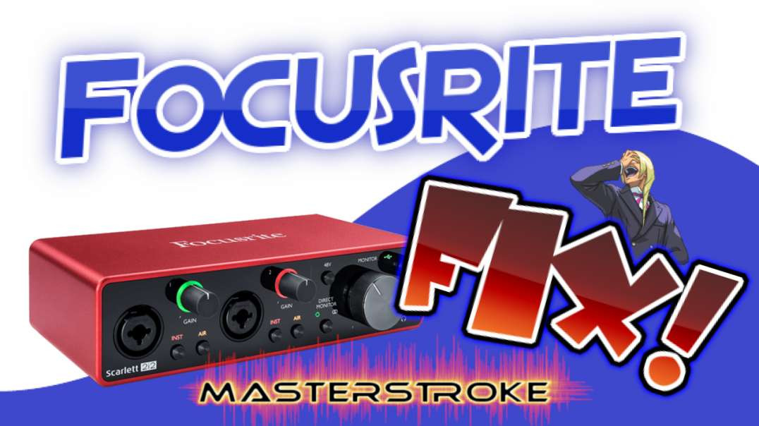 How to FIX AUDIO issues for Focusrite Scarlet / OBS - 2i2 #MASTERSTROKEtv #Focusrite #Scarlet