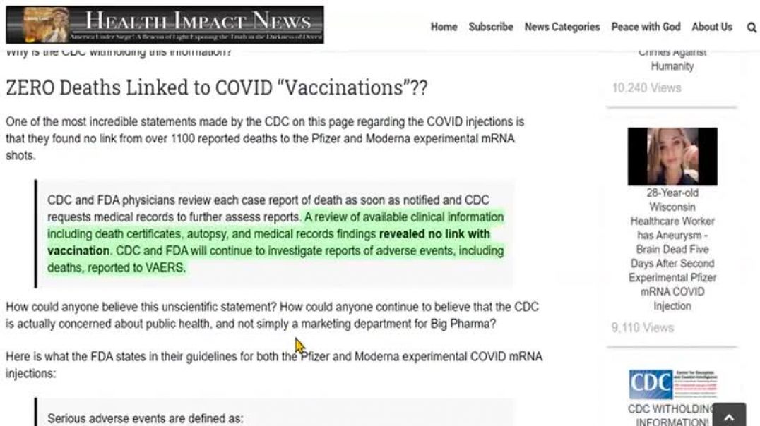 Serious Adverse Effects From Covid-19